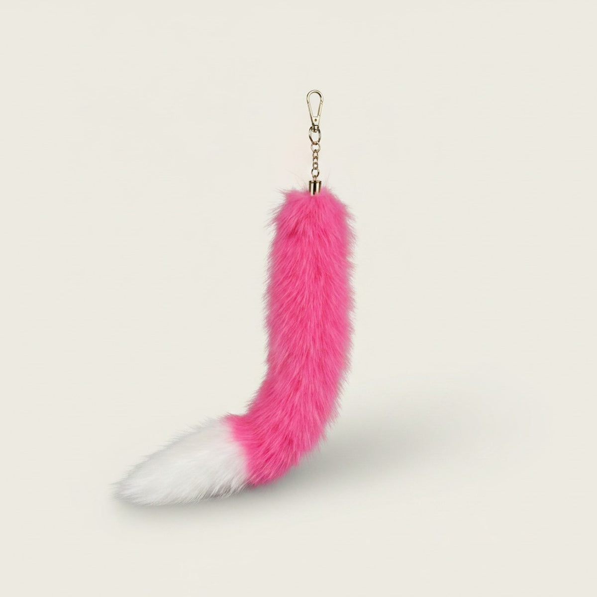 Fluffy Faux Fur Tail Keychain Charm – apparel accessories (view 2)