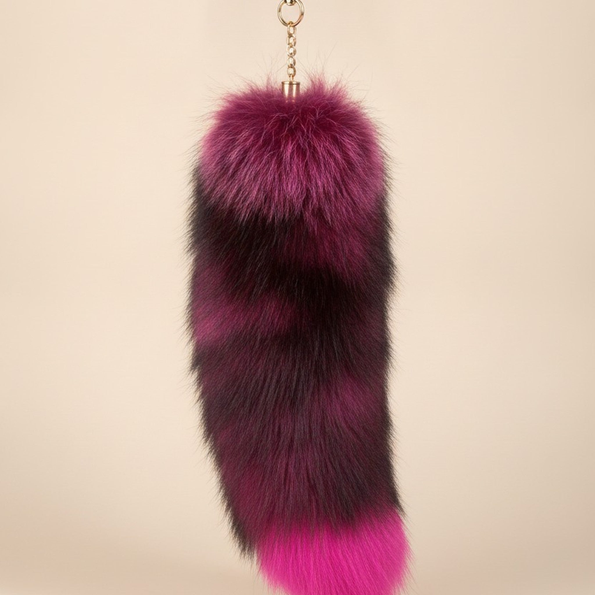 Fluffy Fox Fur Bag Charm – bags & wallets (view 4)
