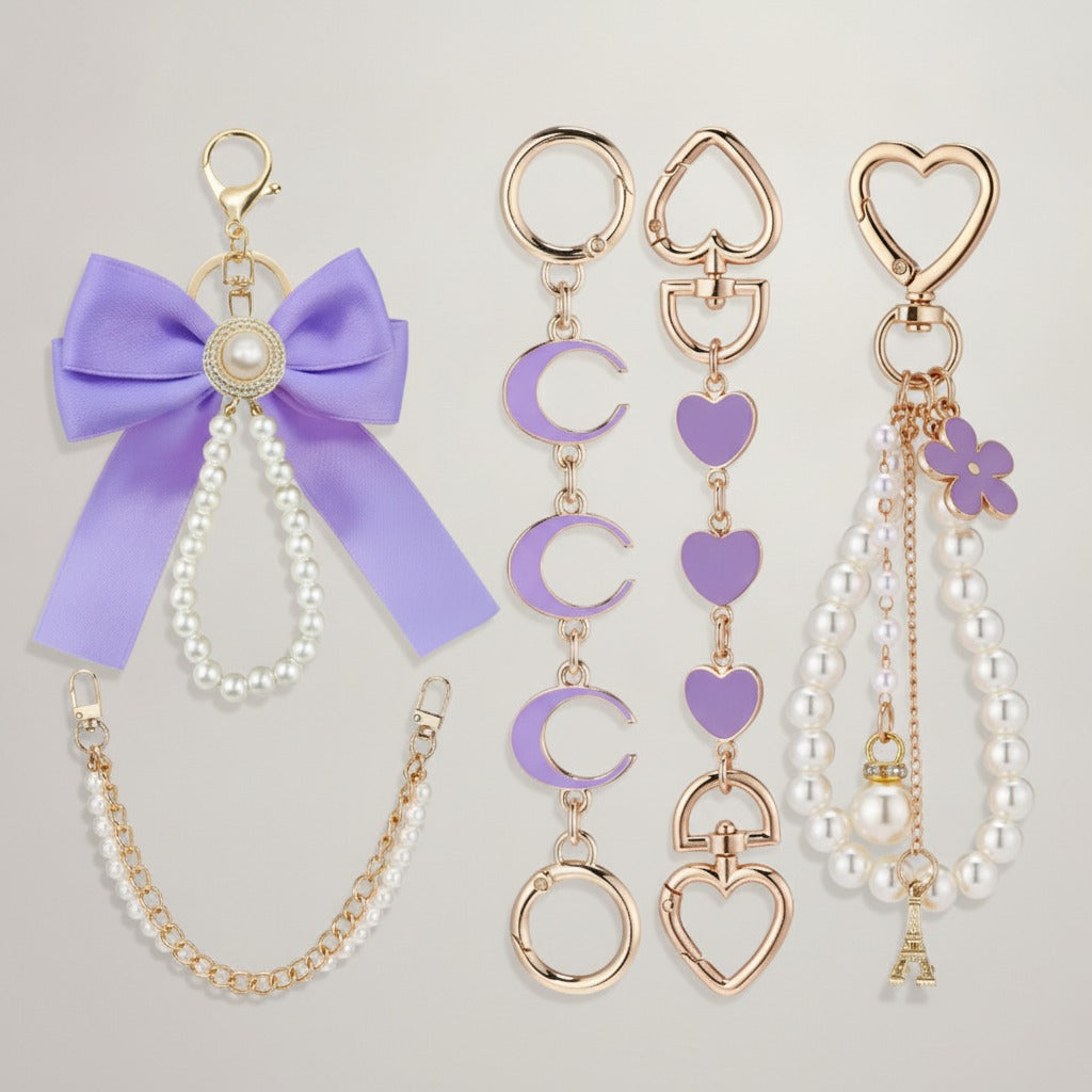 Elegant Pearl Bag Charms Keychains – bags & wallets (view 2)