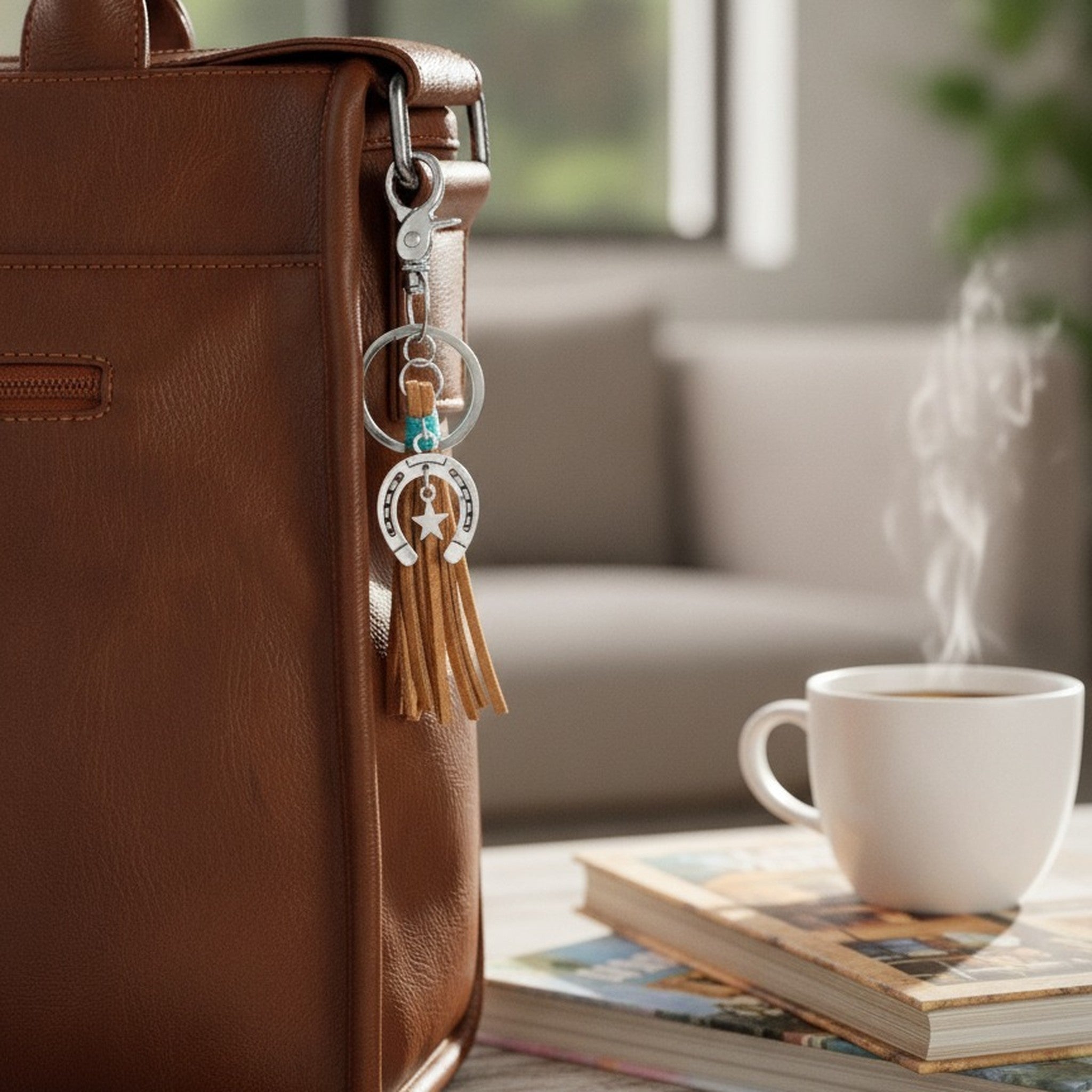 Western Horseshoe Star Tassel Bag Charm – bags & wallets (view 5)