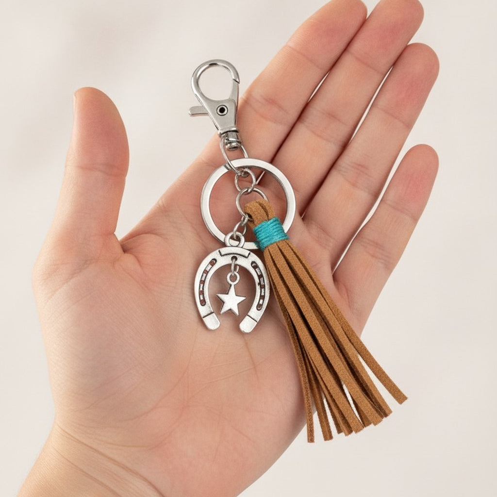 Western Horseshoe Star Tassel Bag Charm – bags & wallets (view 6)
