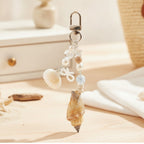 Seashell and Pearl Charm Keychain – bags & wallets (view 2)