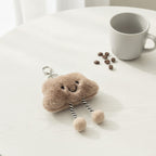 Smiley Shell Plush Bag Charm - Camel – bags & wallets (view 2)