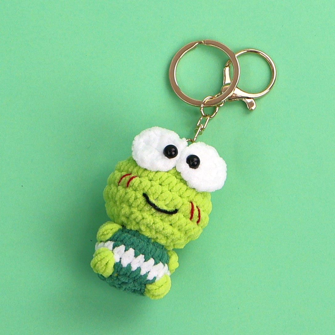 Crochet Frog Bee Keychain Bag Charm - Red – bags & wallets