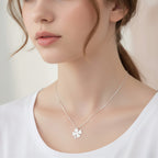 Silver Four-Leaf Clover Pendant Necklace