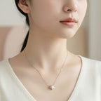 Silver Four-Point Star Pendant Necklace