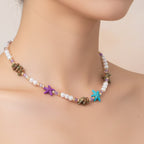 Pearl Starfish Beaded Bracelet Ring Set