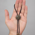 Antique Dragon Medallion Braided Bolo Tie – apparel accessories (view 3)
