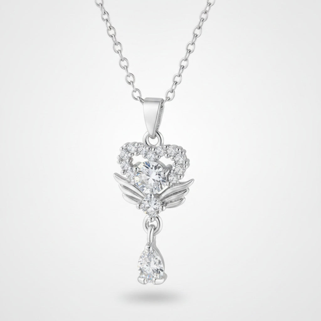 Pearl Shell Pendant Chain Necklace - 8171 Pearl Shell Necklace - Silver