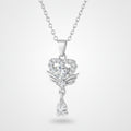 Pearl Shell Pendant Chain Necklace - 8171 Pearl Shell Necklace - Silver