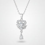 Pearl Shell Pendant Chain Necklace - 8171 Pearl Shell Necklace - Silver