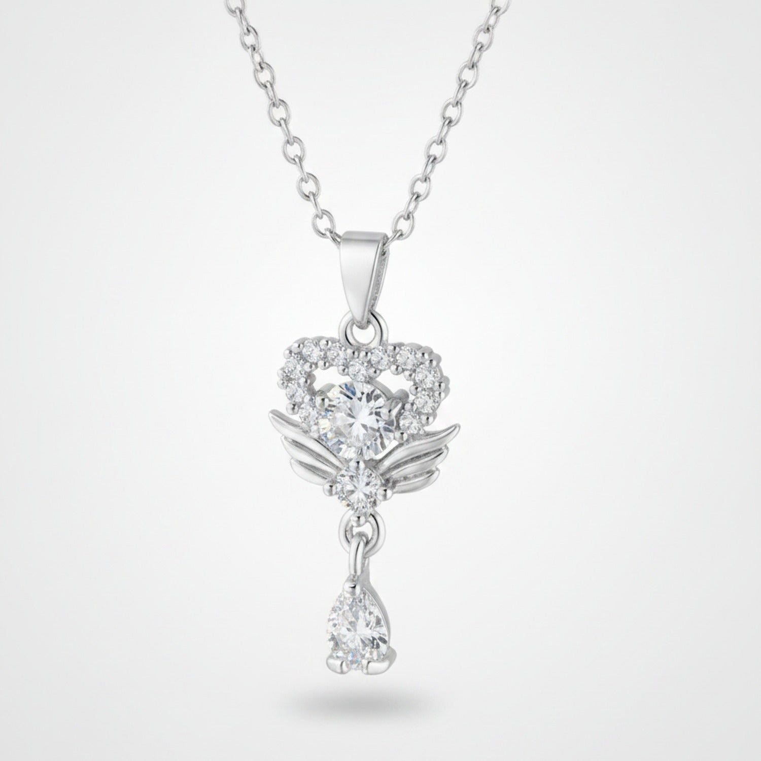 Pearl Shell Pendant Chain Necklace - 8171 Pearl Shell Necklace - Silver