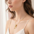 Gold Starfish Charm Pendant Necklace