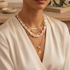 Layered Baroque Pearl Necklace – jewelry (view 2)