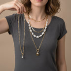 Layered Baroque Pearl Necklace – jewelry (view 3)
