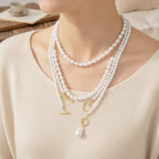 Layered Baroque Pearl Necklace – jewelry (view 2)