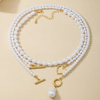 Layered Baroque Pearl Necklace – jewelry (view 1)
