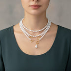 Layered Baroque Pearl Necklace – jewelry (view 3)