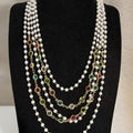 Elegant Multi-Layer Pearl and Crystal Necklace – jewelry (view 1)
