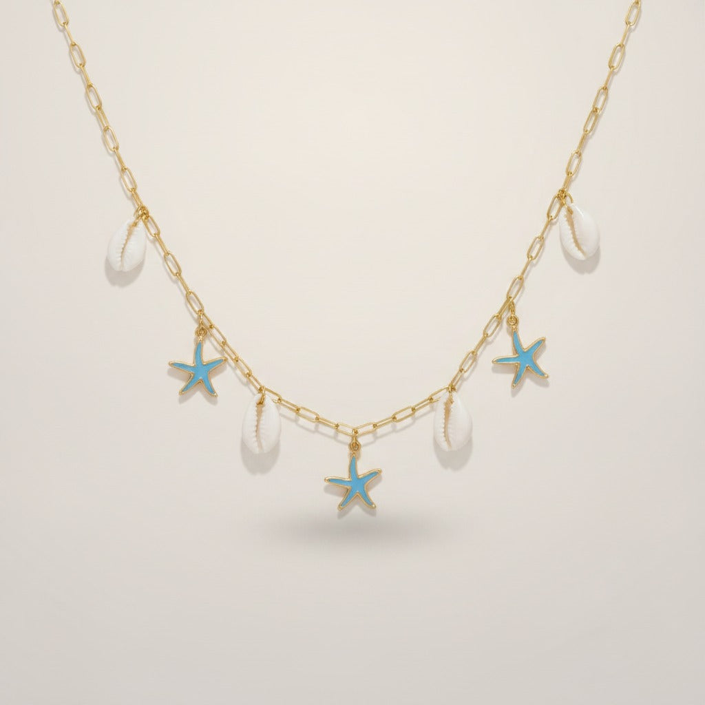 Gold Chain Sea Life Charm Necklace – jewelry (view 1)