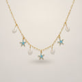 Gold Chain Sea Life Charm Necklace – jewelry (view 1)