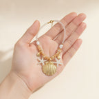 Beach Shell & Starfish Beaded Necklace – jewelry (view 3)