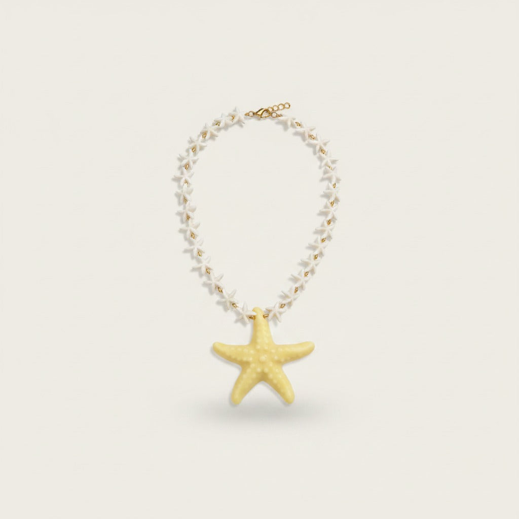 Layered Shell Evil Eye Moon Charm Necklace – jewelry (view 2)