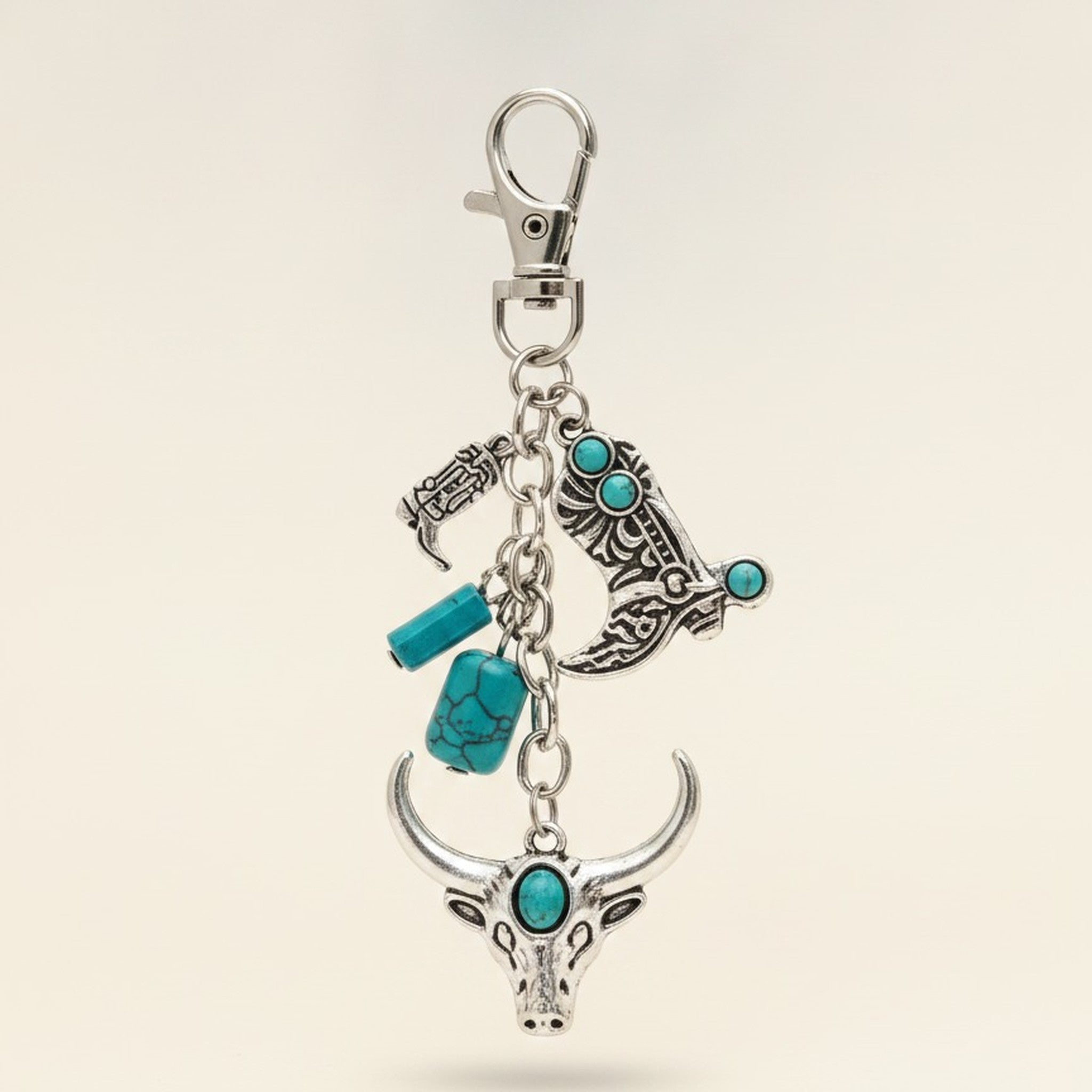 Western Style Cowboy Charm Keychain – jewelry (view 1)