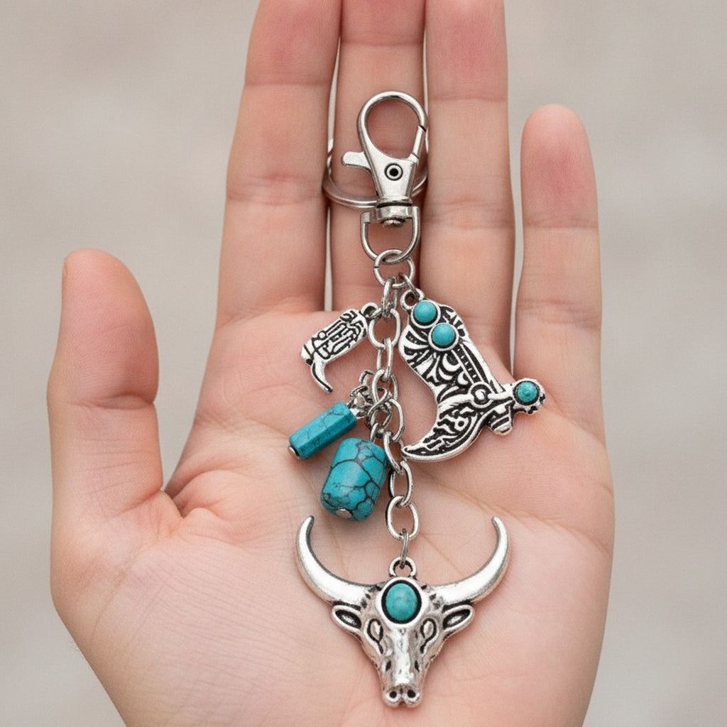 Western Style Cowboy Charm Keychain – jewelry (view 2)