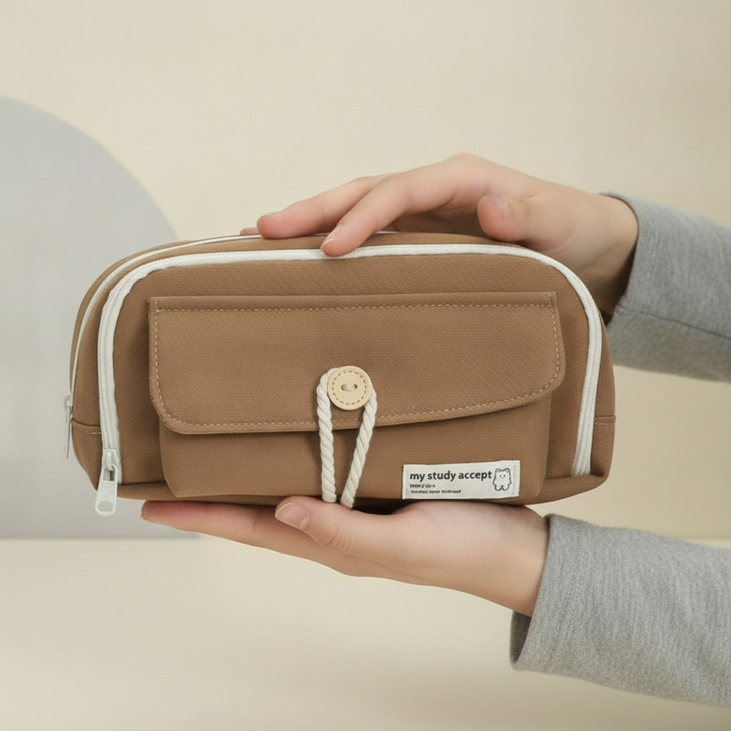 Multi-Compartment Study Pencil Pouch – stationery (view 3)