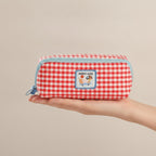 Gingham Pattern Pencil Pouch – stationery (view 5)