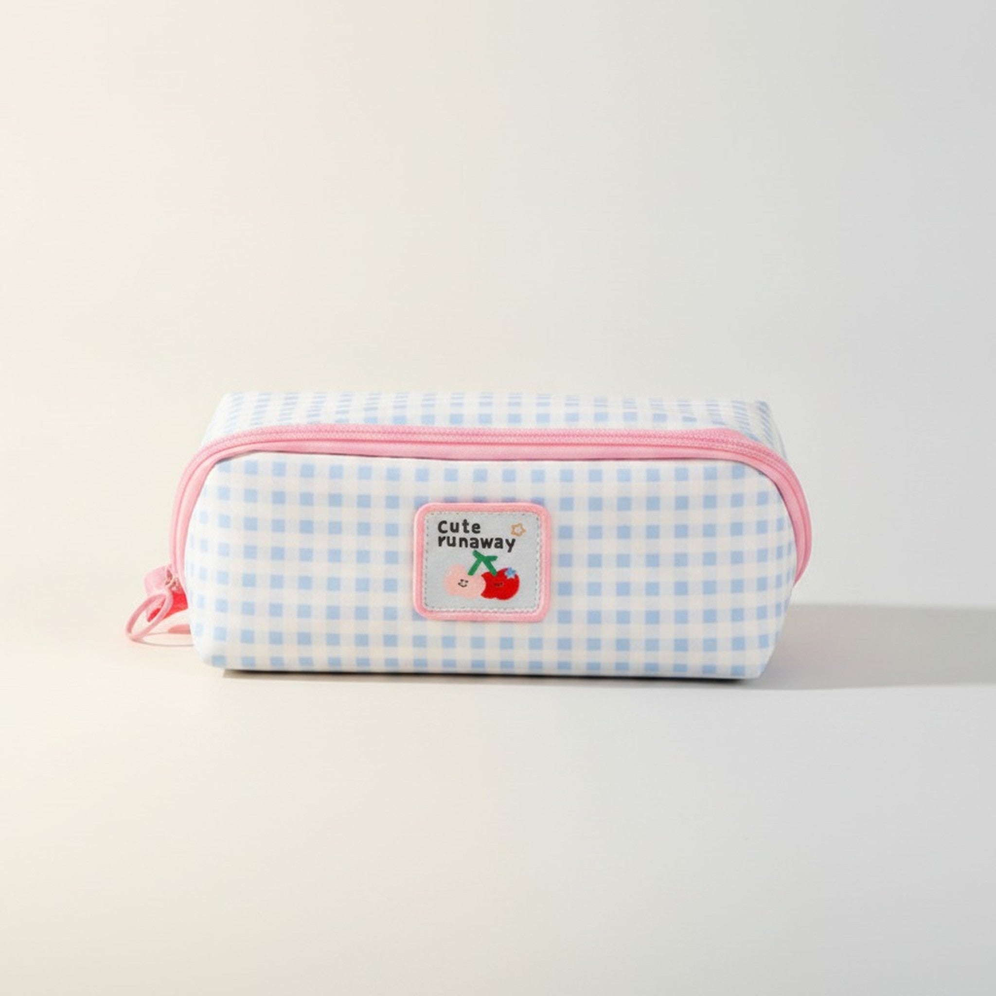 Gingham Pattern Pencil Pouch – stationery (view 2)