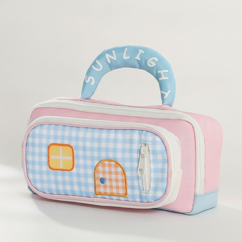 Cute Sunlight House Design Pencil Case – stationery (view 1)