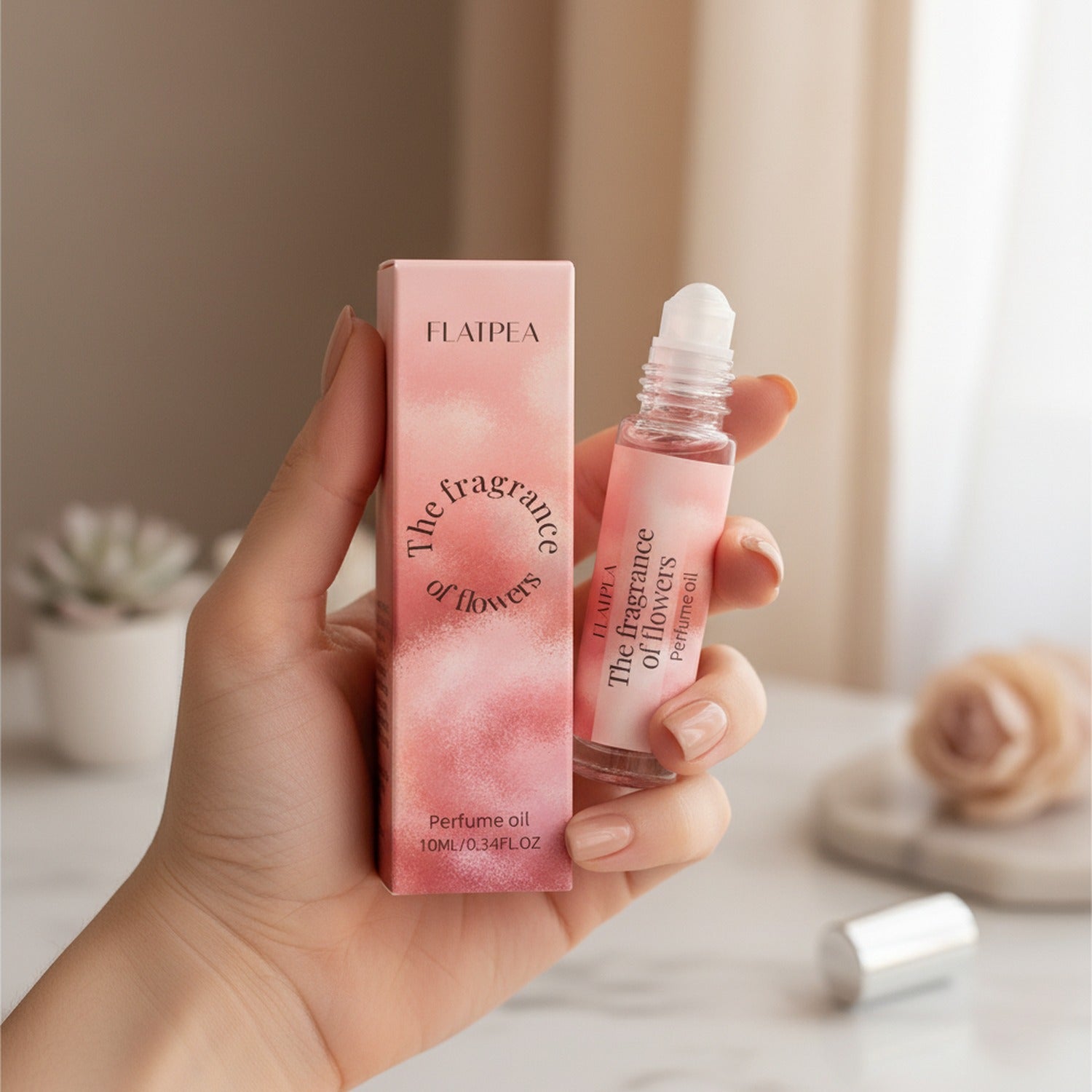 Pink Floral Fragrance Perfume Oil Roller