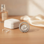 Sparkling Crystal Pearl Phone Ring Stand – tech (view 3)