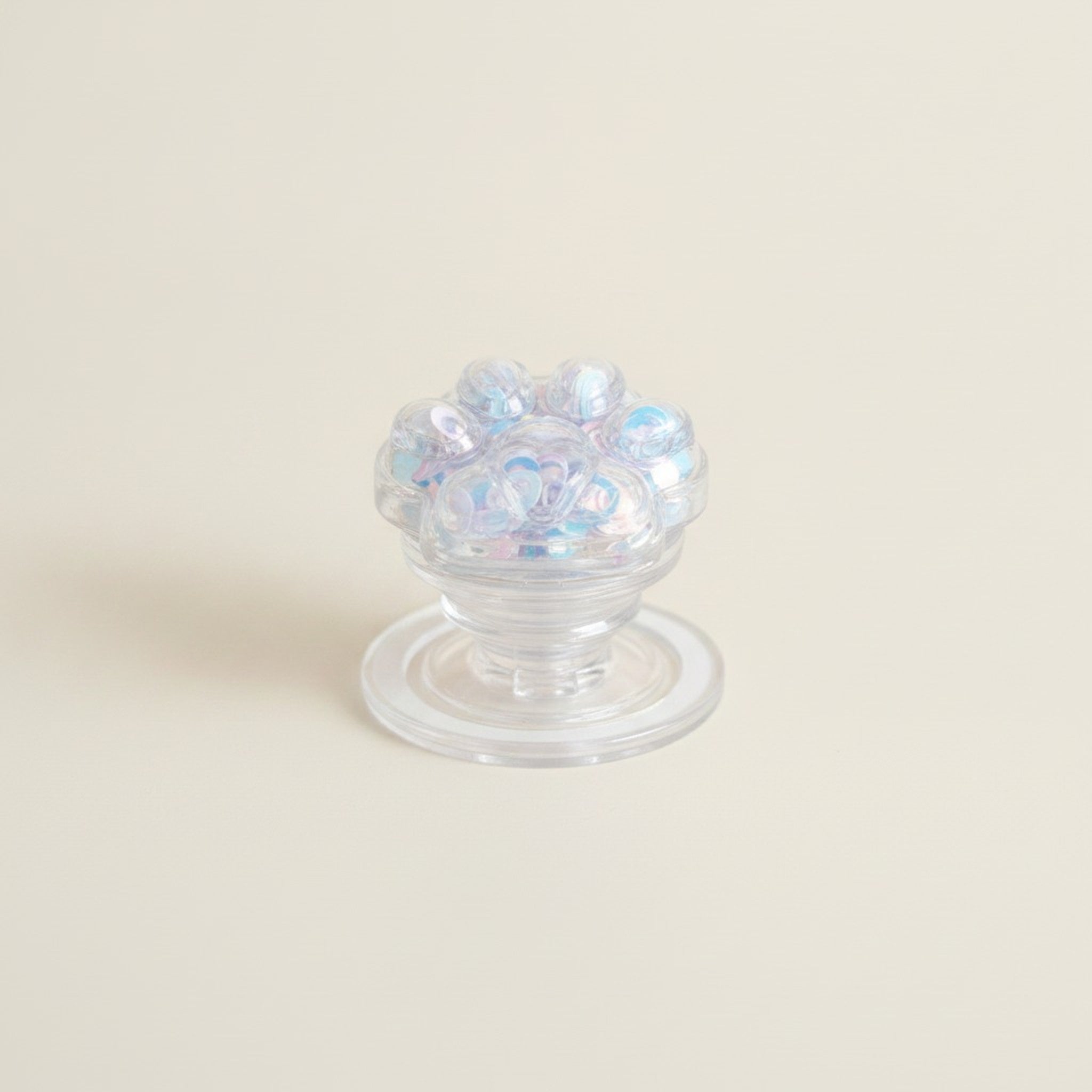 Kawaii Gradient Glitter Paw Phone Grip – tech (view 3)