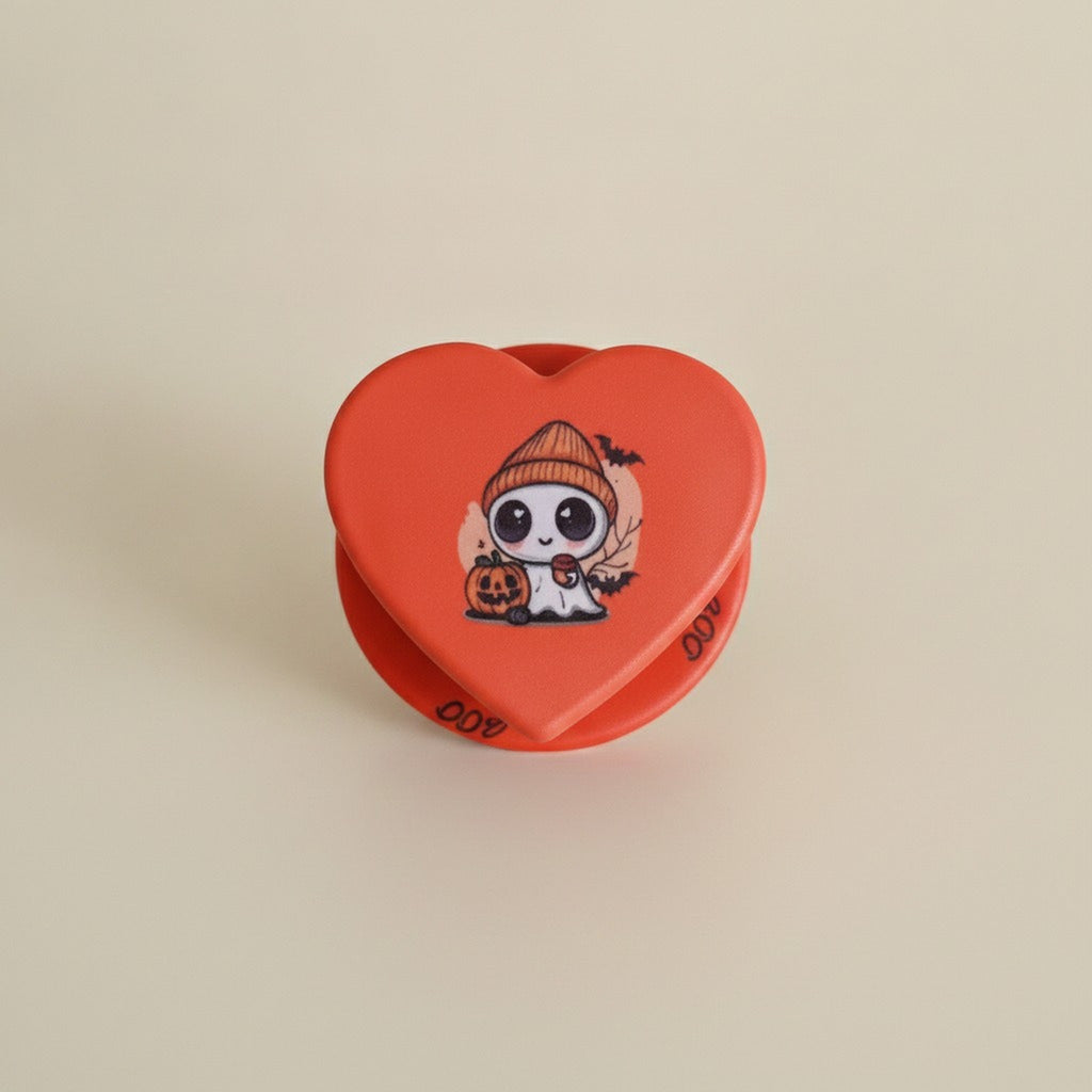 Halloween Ghost Heart Phone Grip – tech (view 1)