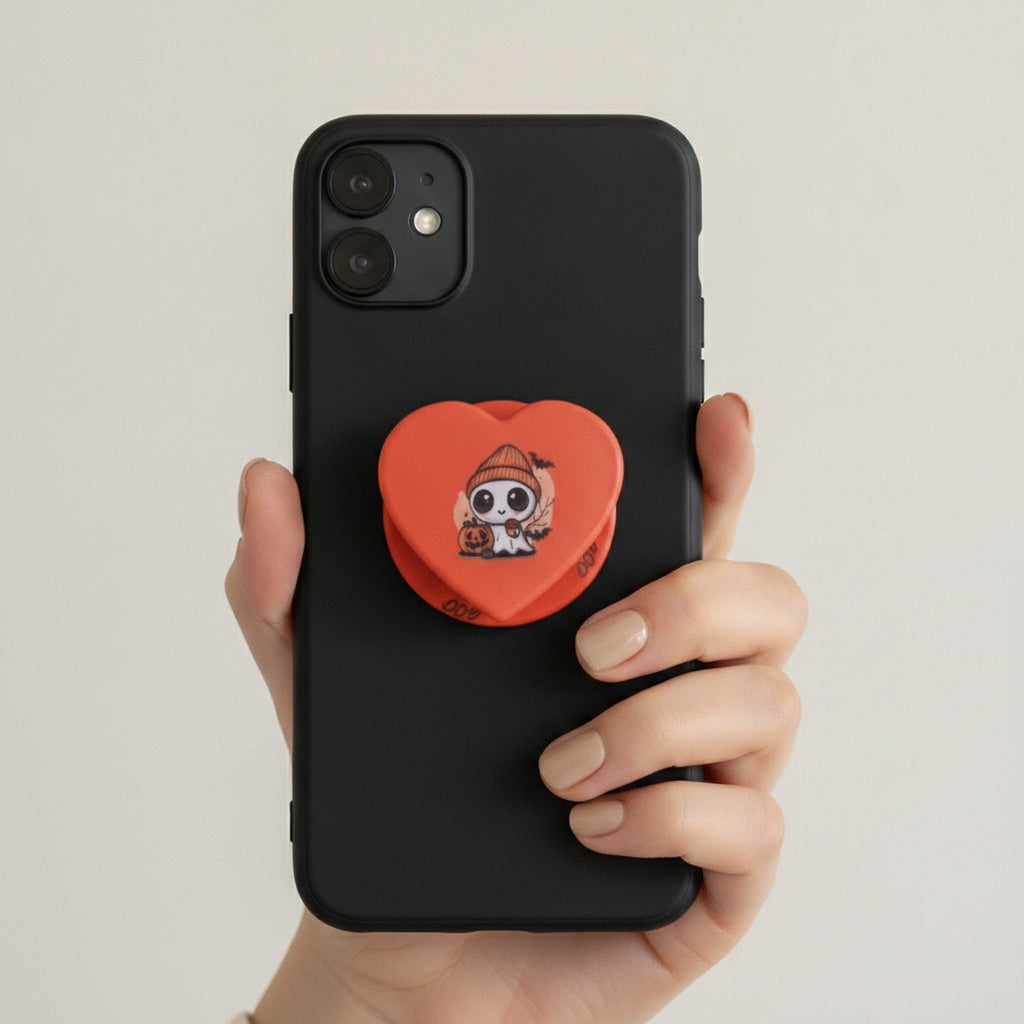 Halloween Ghost Heart Phone Grip – tech (view 5)