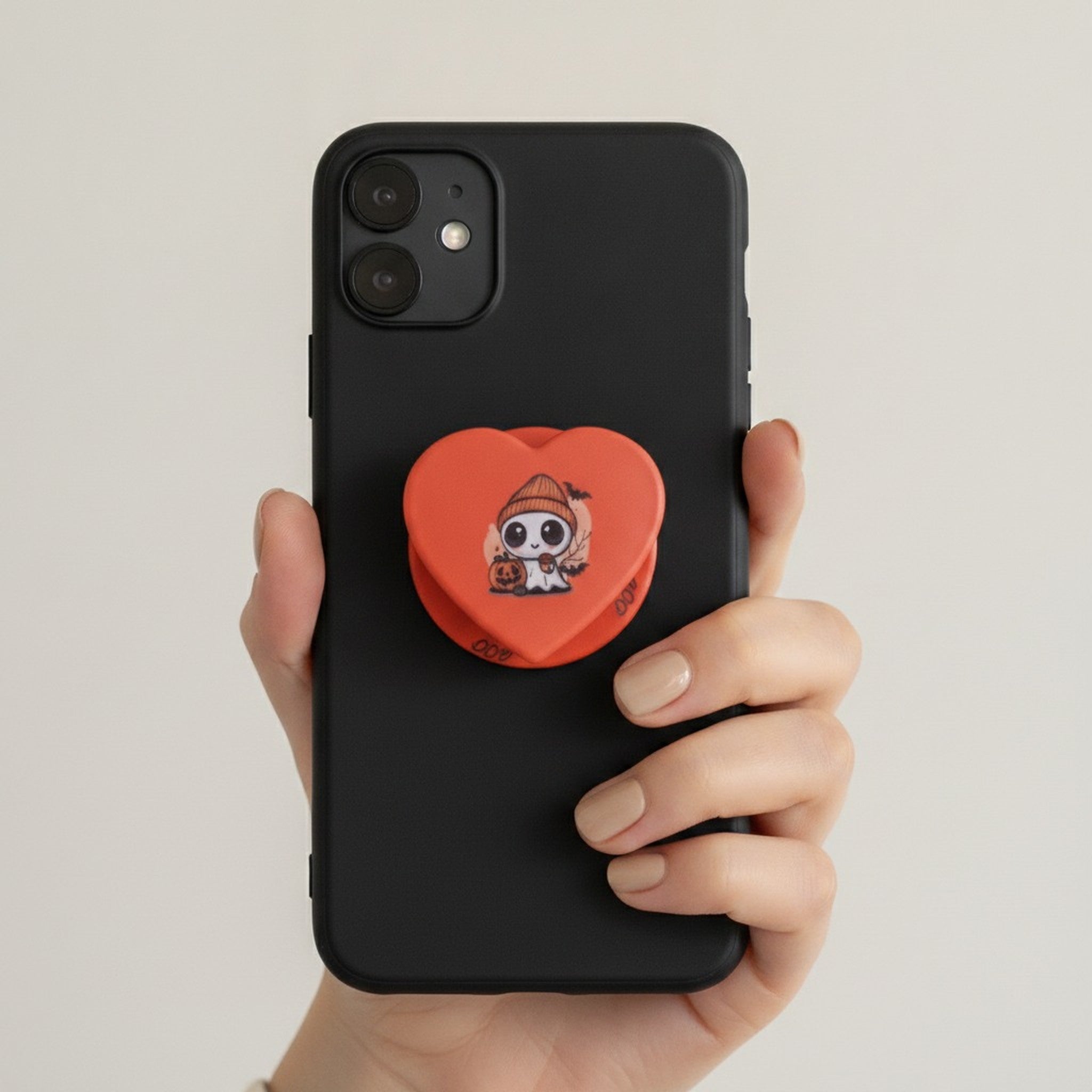 Halloween Ghost Heart Phone Grip – tech (view 5)