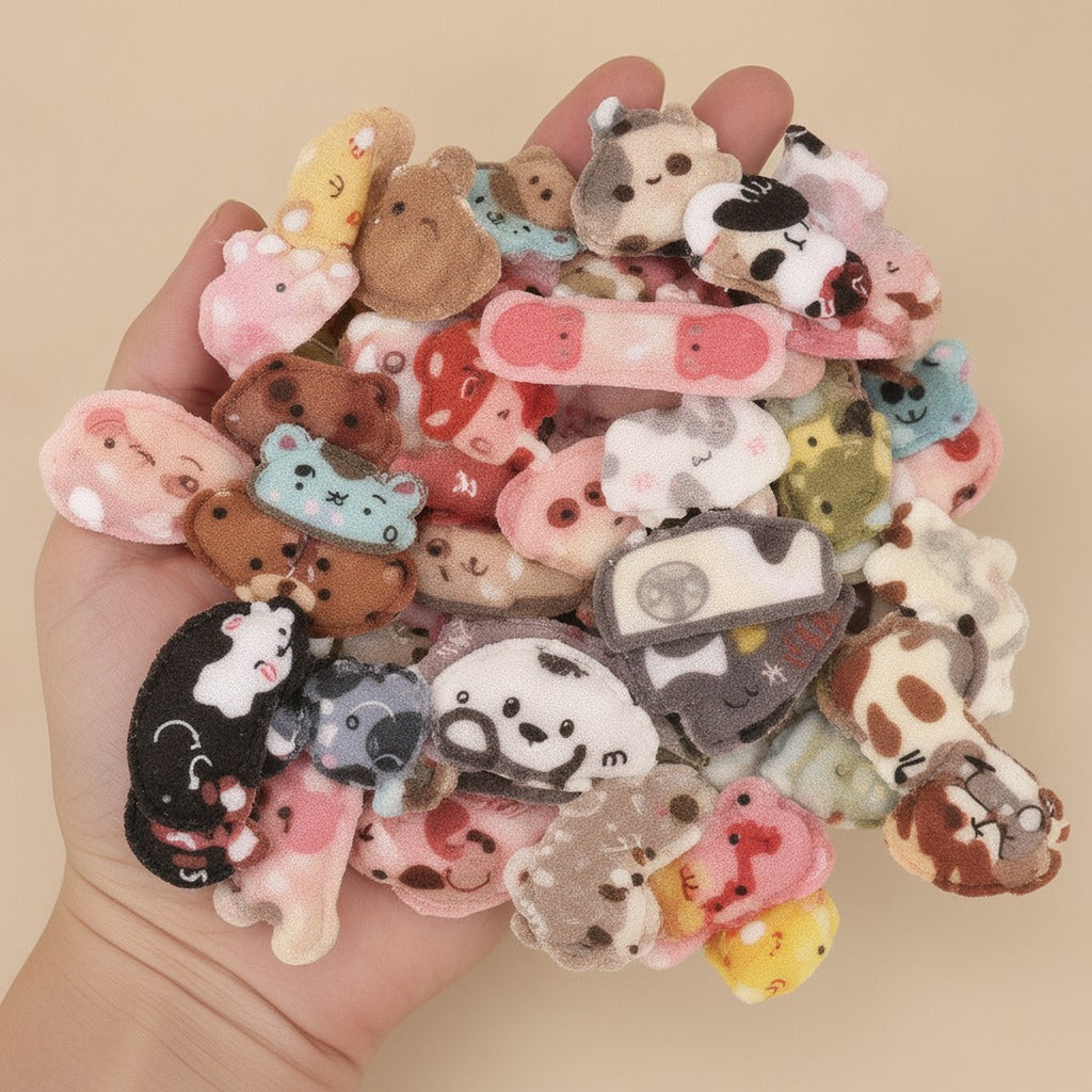 Assorted 8-Piece Cute Animal Plush Hair Claw Clips – novelty & toys (view 3)