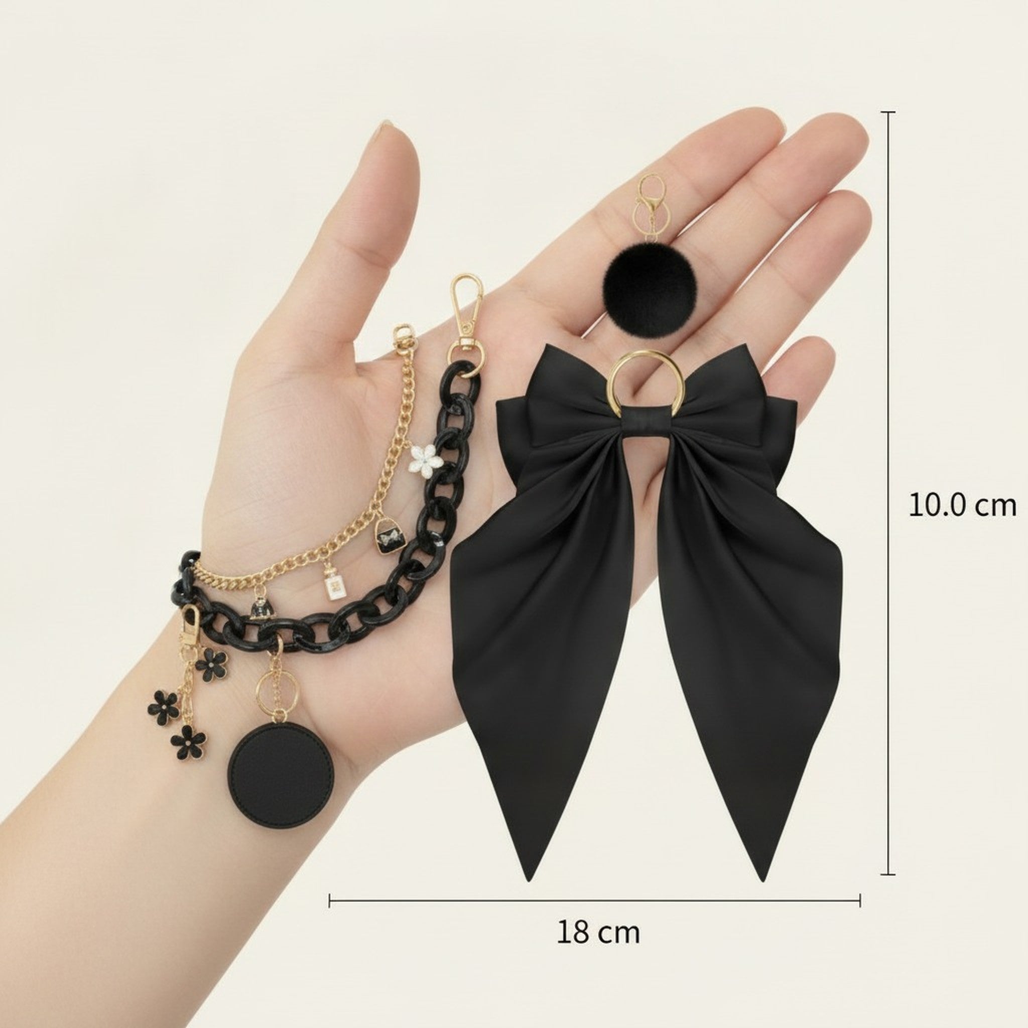 Elegant Bag Chains, Charms, and Bows Set – bags & wallets (view 8)