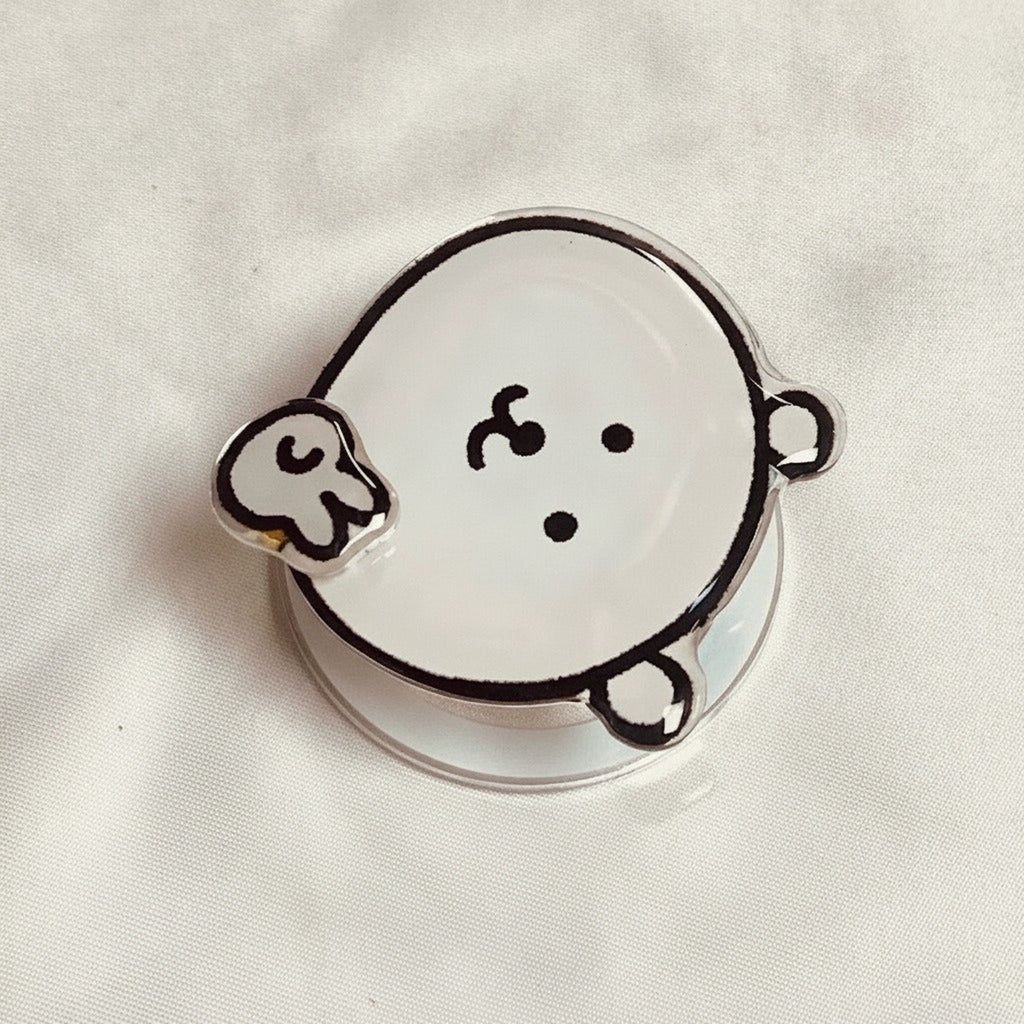 Bear Peace Sign Rotating Magnetic Phone Grip – tech (view 1)