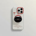 Cute Clear Black Cat Phone Stand Case – tech (view 1)