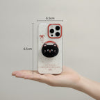 Cute Clear Black Cat Phone Stand Case – tech (view 3)