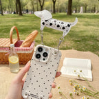 Cute Black Dalmatian Dog Polka Dot Phone Case Lanyard
