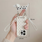 Polka Dot Dog Lanyard Phone Case – tech (view 5)
