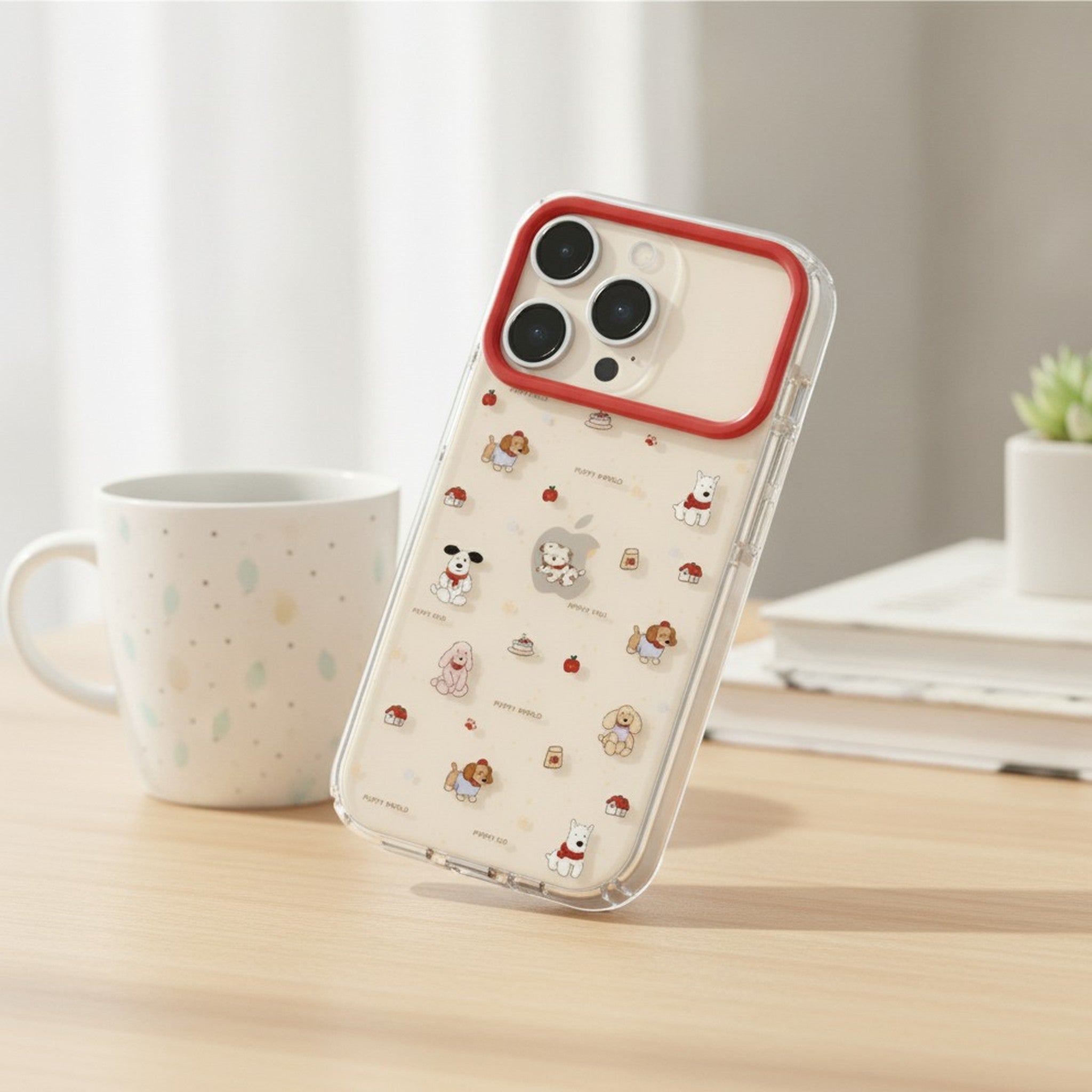 Cute Puppy World Pattern iPhone Case – tech (view 2)