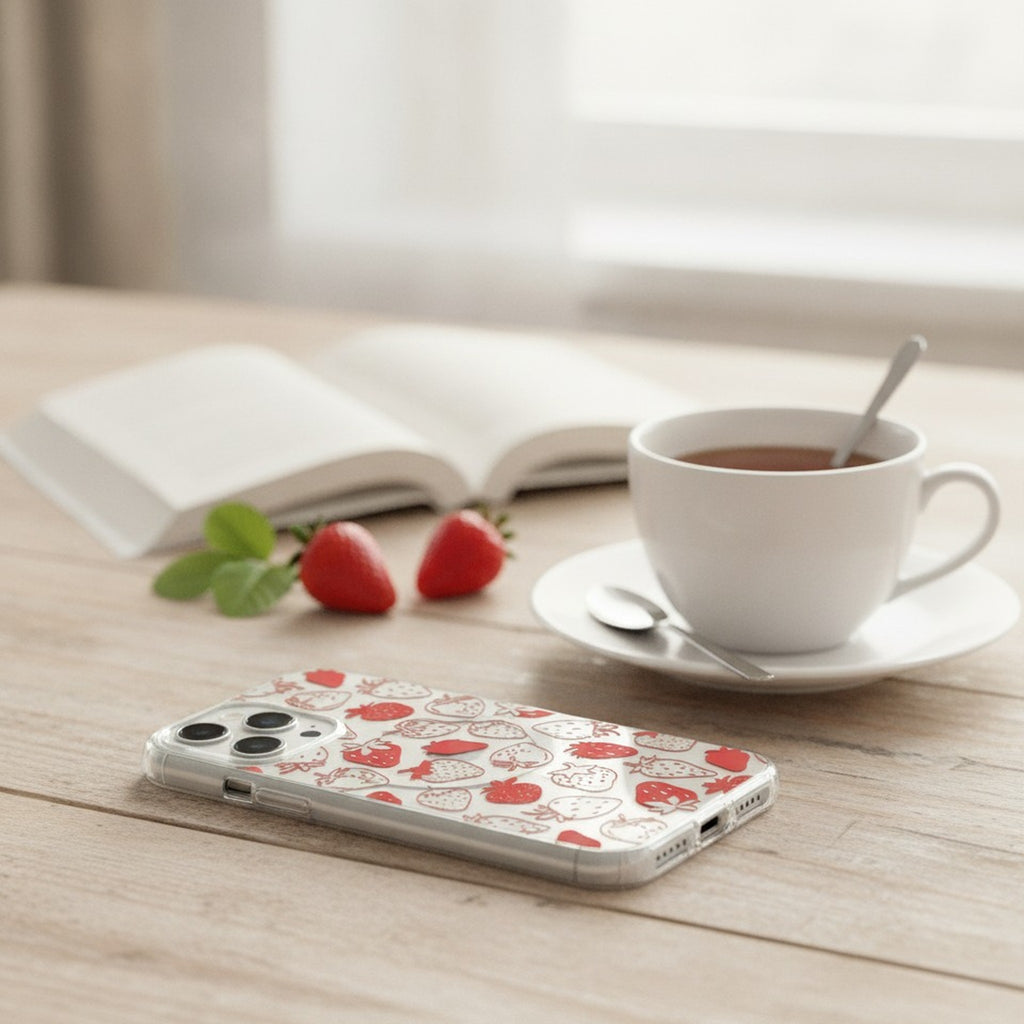 Clear Strawberry MagSafe iPhone Case – tech (view 2)