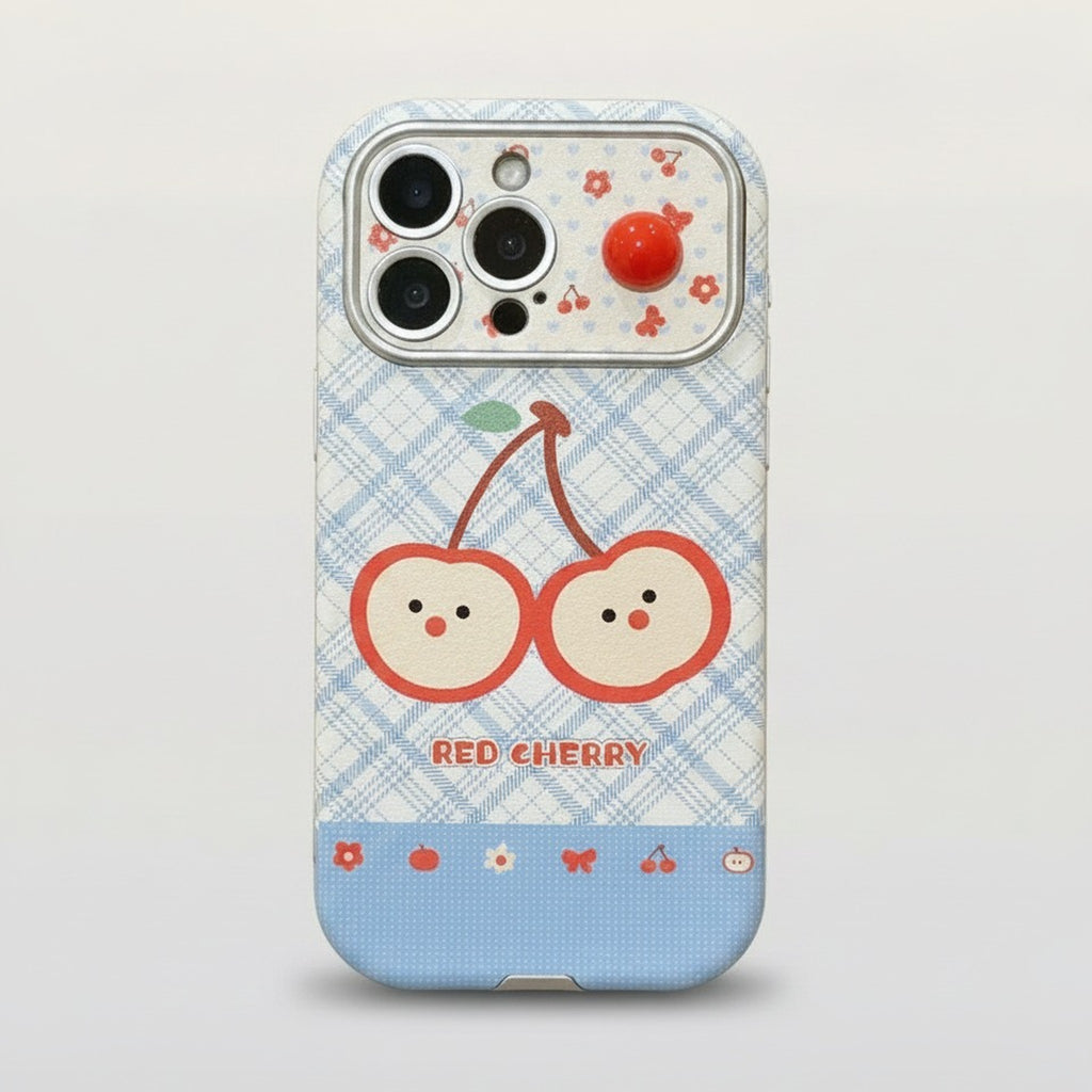Cute Plaid Cherry iPhone Case – tech (view 1)