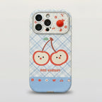 Cute Plaid Cherry iPhone Case – tech (view 1)